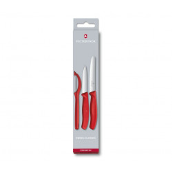 Victorinox - Set cuchillos para verdura con pelador SwissClassic (3 piezas) | 6.7111.31 :