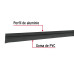 Hermex Guardapolvo fijo de 120 cm perfil de aluminio negro | 43037